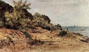 Giovanni Fattori Bewaldeter Strand oil